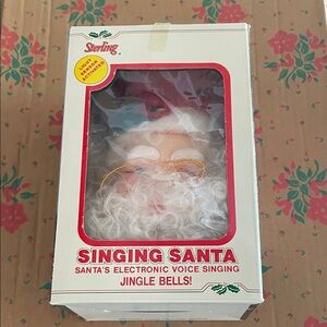 Sterling Singing Santa with Red and White Hat